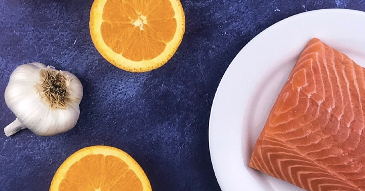 Sweet Garlic Citrus Marinated Broiled Salmon