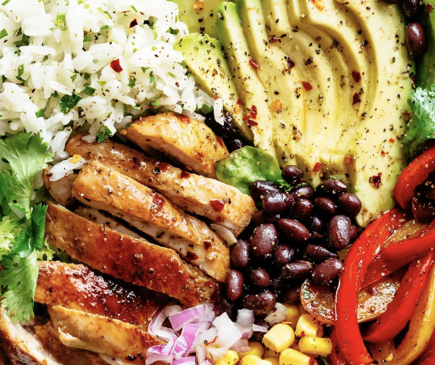 Recovery Meal | Chicken Fajita Burrito Bowl