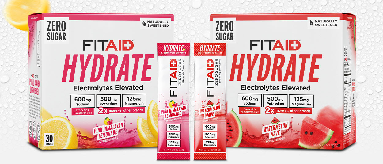 FITAID Hydrate: Zero Sugar Electrolyte Blend for Better, Smarter Hydration